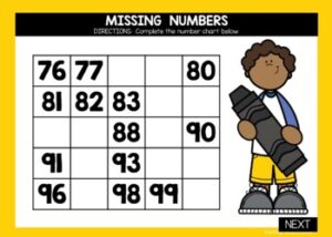 Missing Numbers Google Slides Digital Task Cards - Teaching Ideas Made Easy
