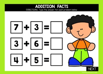 Addition Facts Google Slides - Image 3