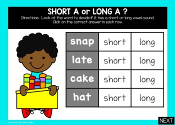 Long and Short Vowels Google Slides - Teaching Ideas Made Easy