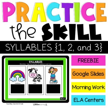 Counting Syllables Google Slides - Syllable Sort - Teaching Ideas Made Easy