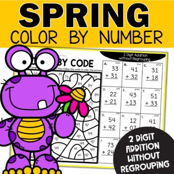 2 Digit Addition No Regrouping Color by Code