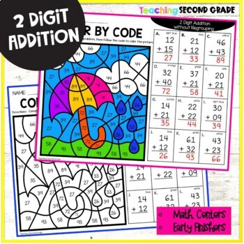 2 Digit Addition No Regrouping Color by Code - Image 4