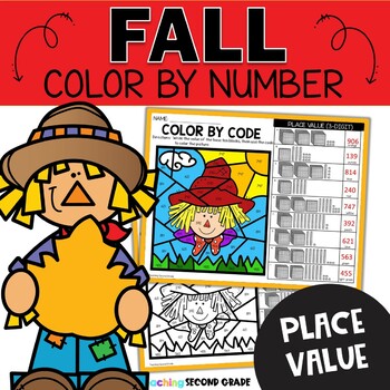 Fall Place Value Color by Code with Expanded Form, Standard Form, and ...
