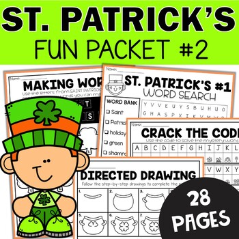 St Patricks Day Worksheets No Prep Busy Packet printable cover
