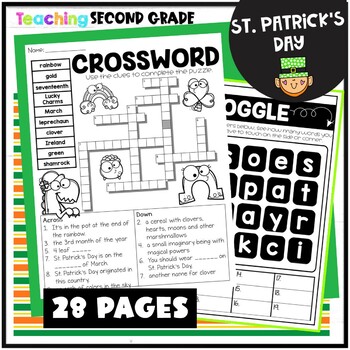 St Patrick's Day Worksheets – No Prep Busy Packet for 2nd 3rd Grade - Image 3