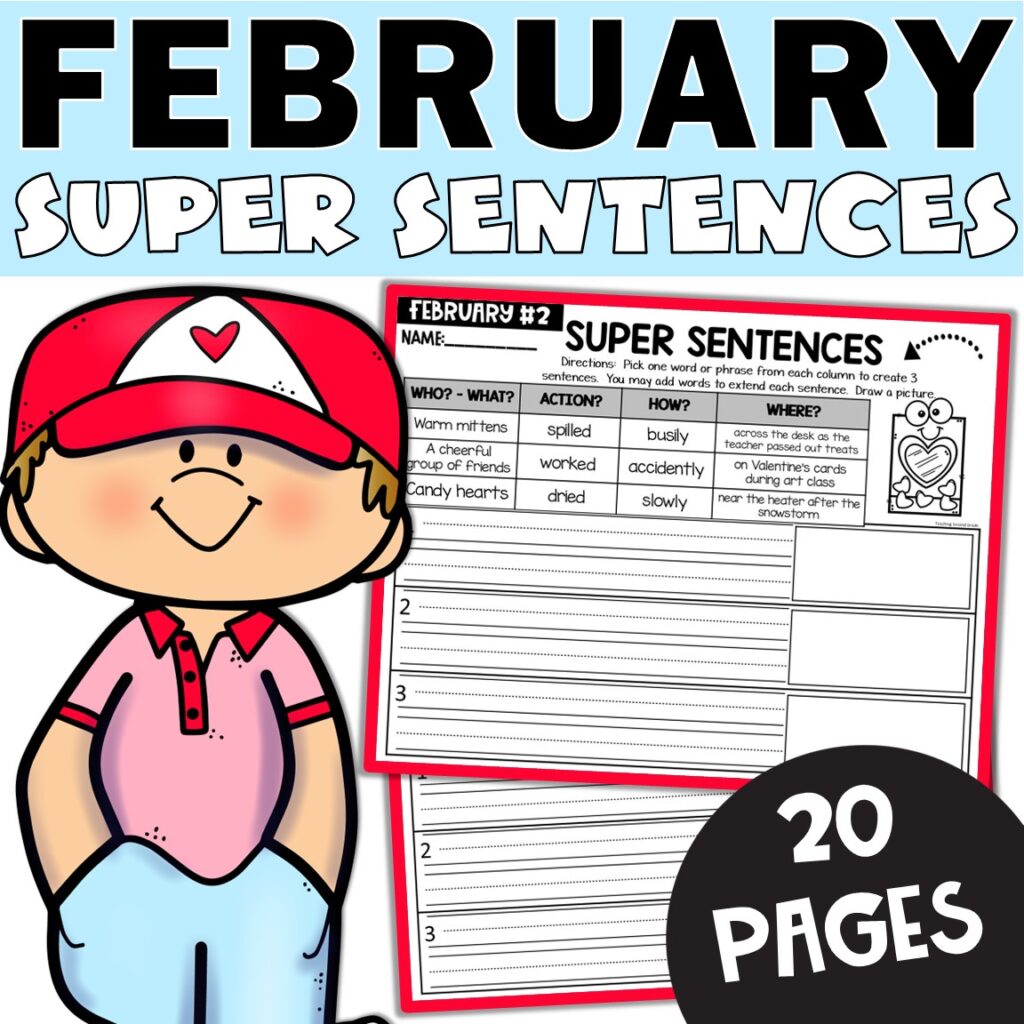 February Super Silly Sentences - Teaching Ideas Made Easy
