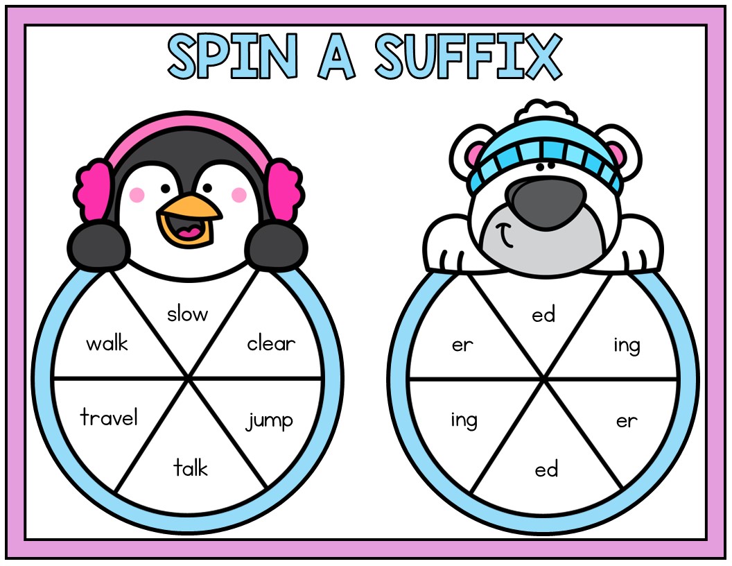 Winter Suffix Writing Phonics Center - Image 3