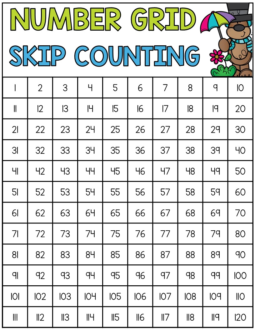 Groundhog Day Number Grid Skip Counting Center - Image 3