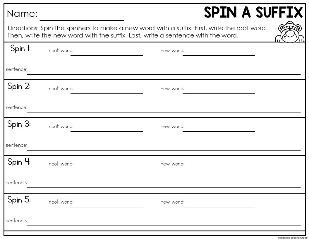 Winter Suffix Writing Phonics Center - Image 4
