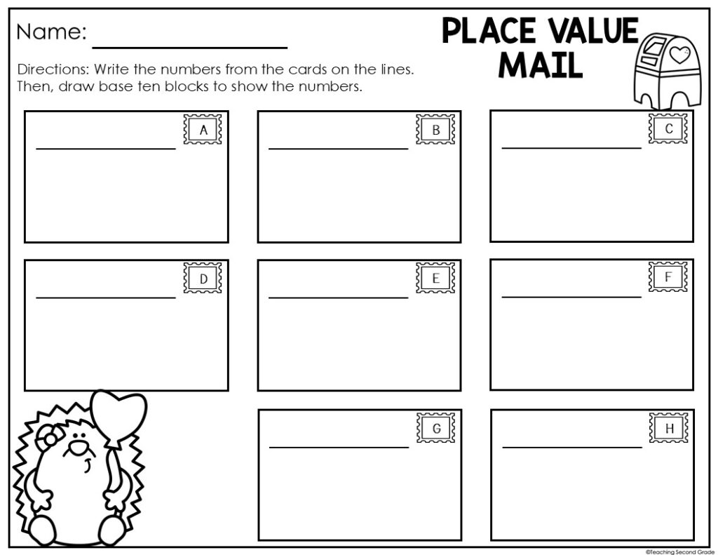 Valentine's Day Place Value Math Center - Teaching Ideas Made Easy