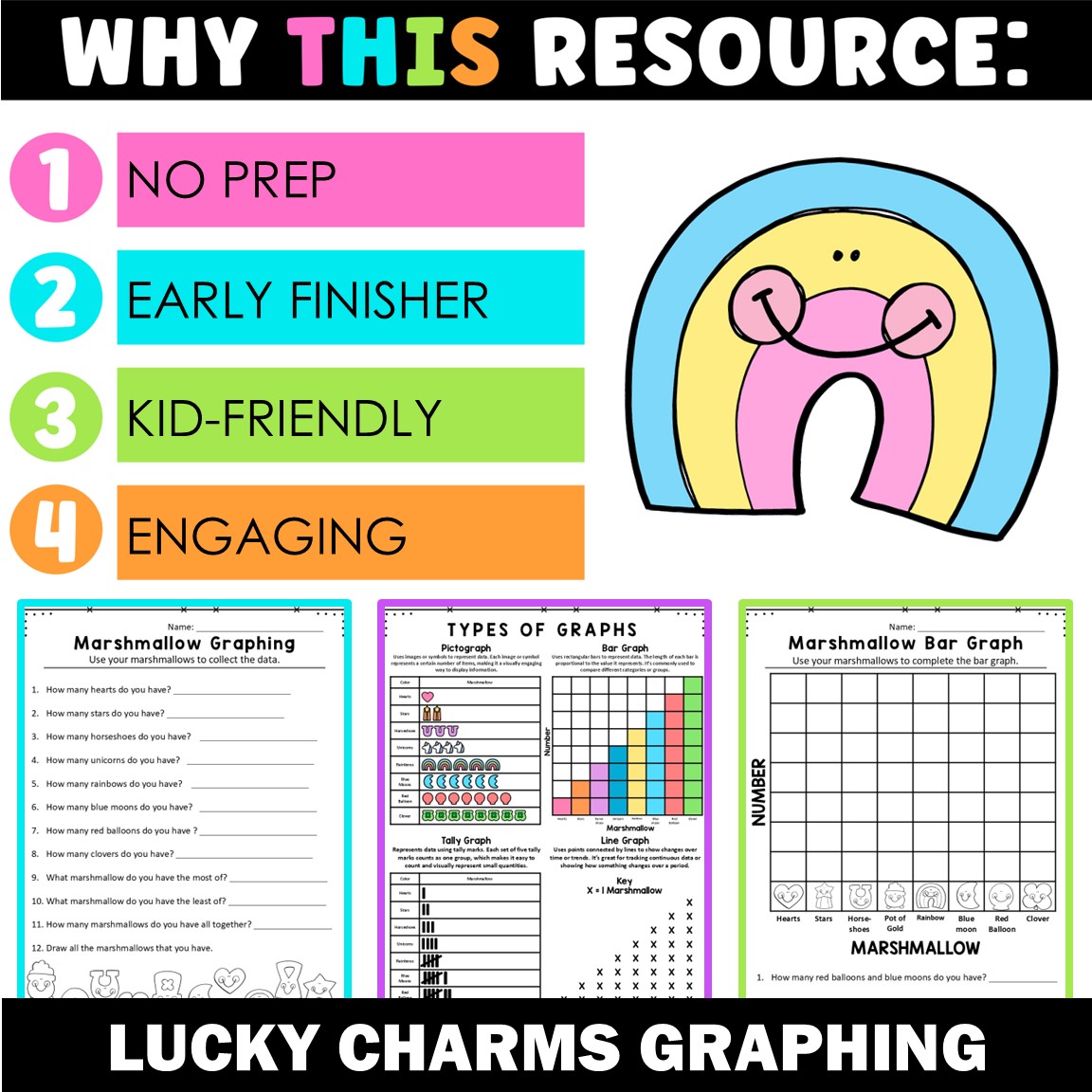 St. Patrick’s Day Lucky Charms Graphing | Sorting, Counting & Addition ...