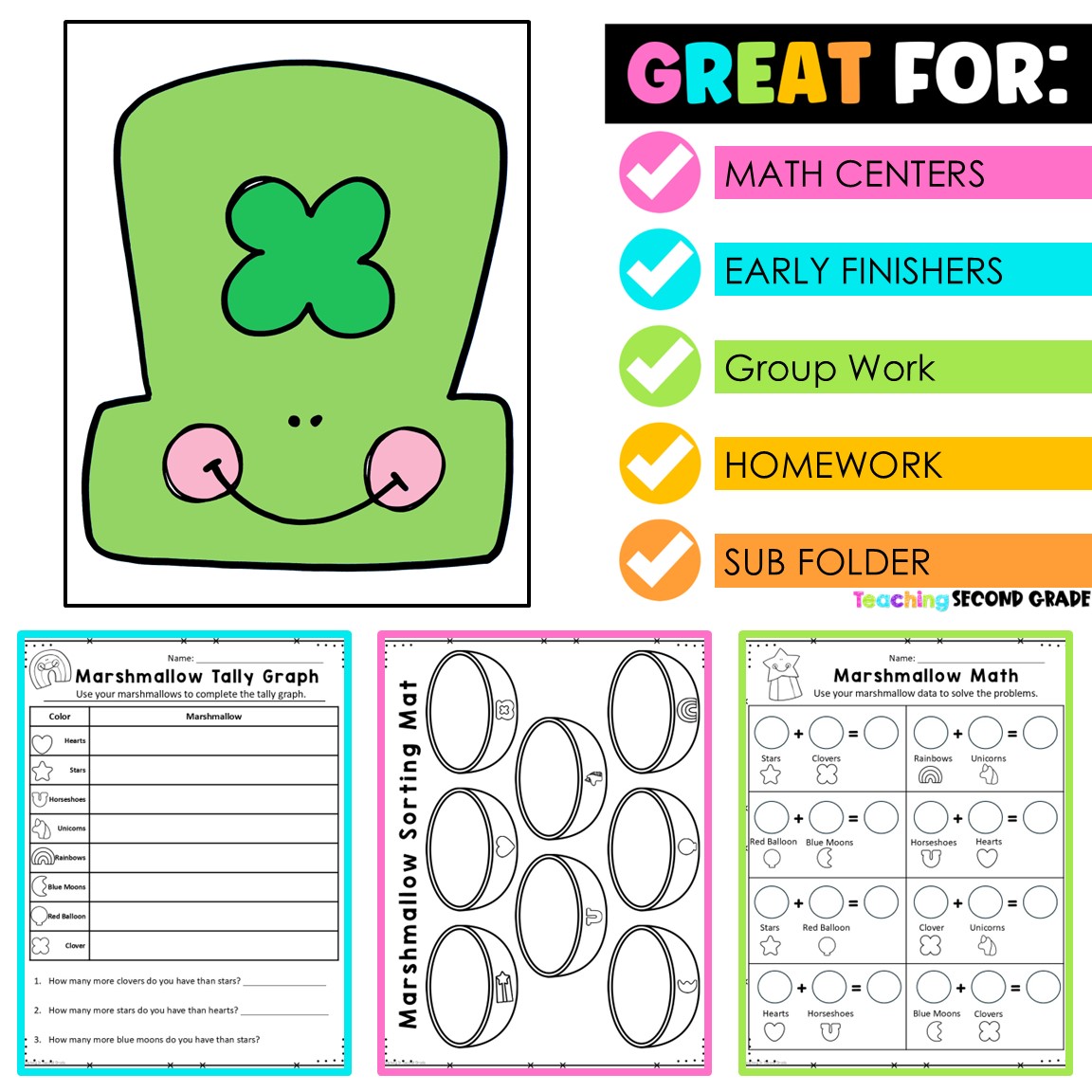 St. Patrick’s Day Lucky Charms Graphing | Sorting, Counting & Addition ...