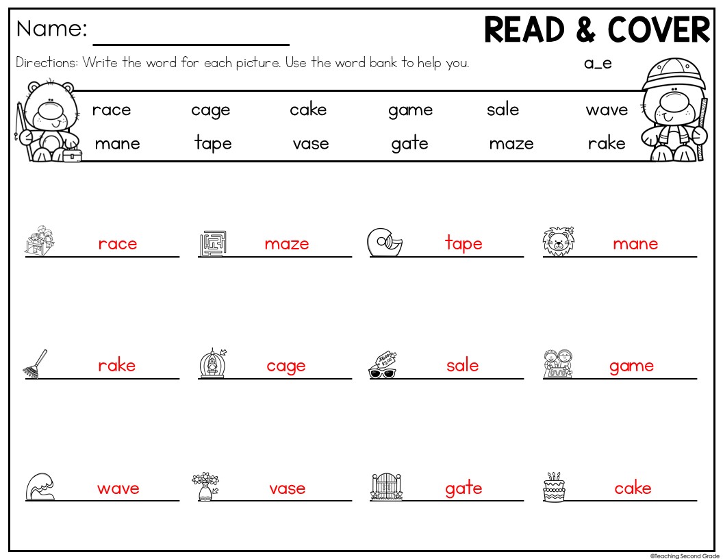 CVCe Words Phonics Center for May or End of Year | Read and Cover Activity - Image 6