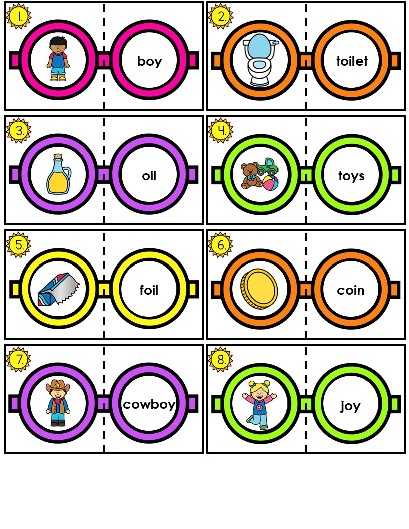 Diphthongs OI and OY Phonics Center | Summer Puzzle Activity - Image 3