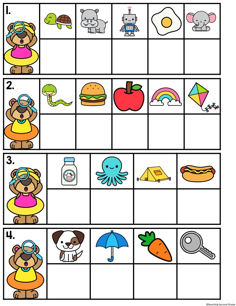Summer Digraphs Phonics Center | Secret Word Code Breaker - Image 3