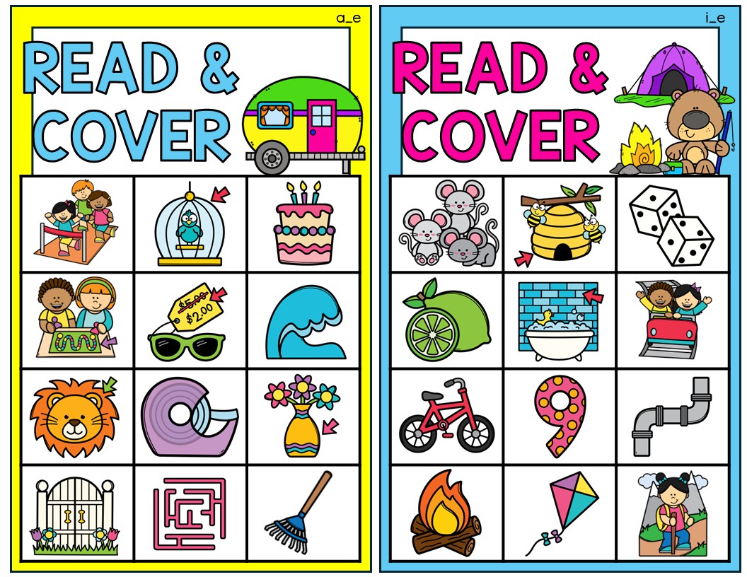 CVCe Words Phonics Center for May or End of Year | Read and Cover Activity - Image 3