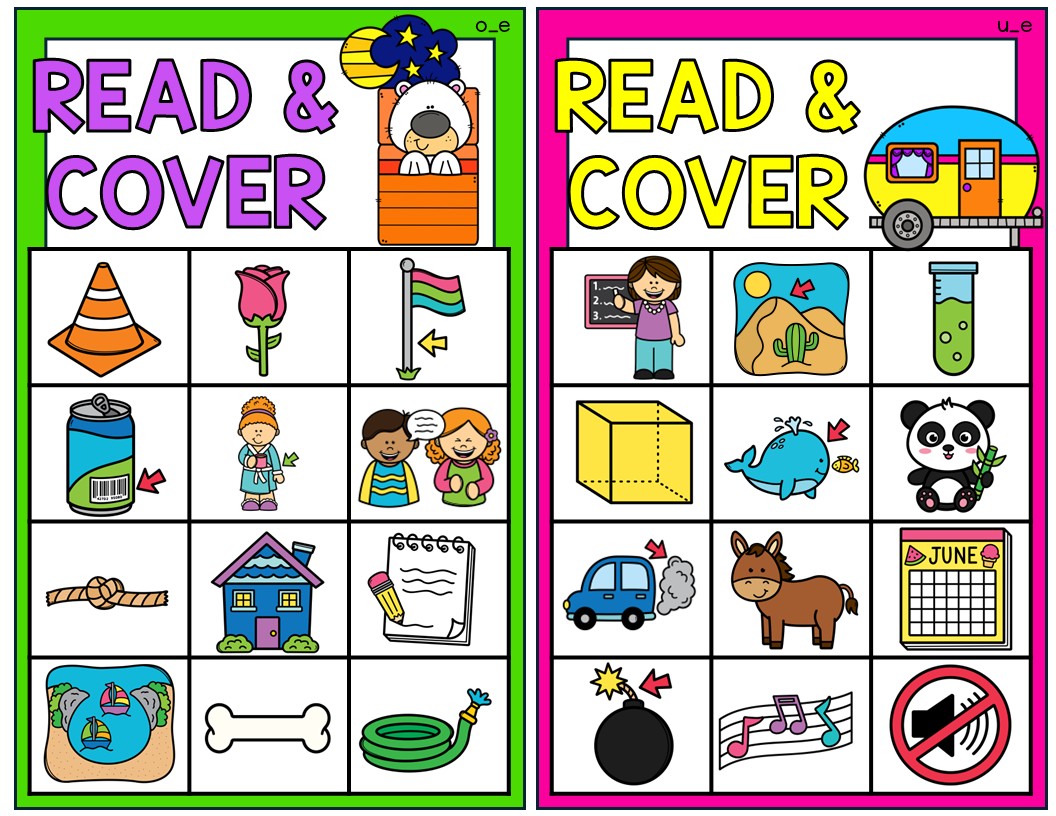 CVCe Words Phonics Center for May or End of Year | Read and Cover Activity - Image 4