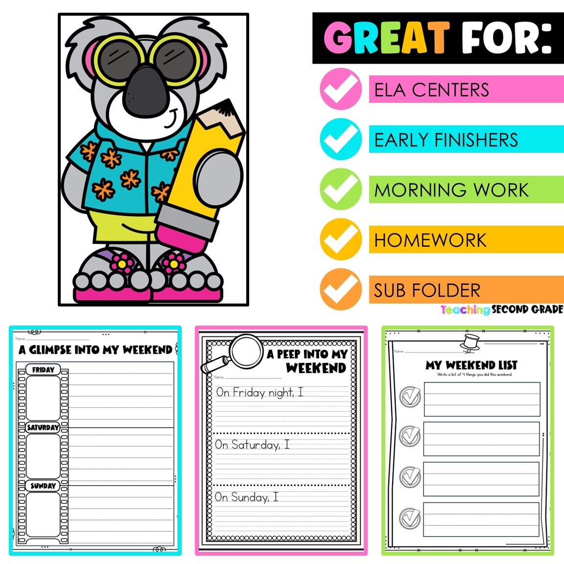 Weekend News Writing Pages – 11 Printable Prompts for Student Reflection - Image 5