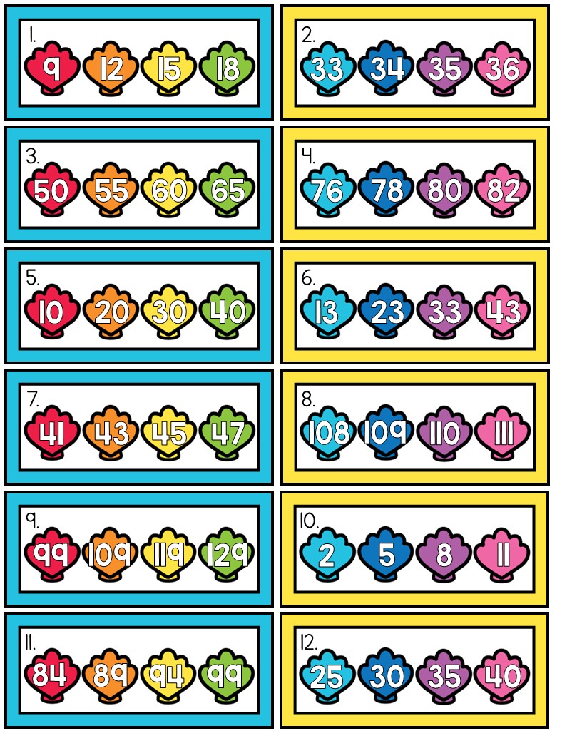 May Skip Counting Math Center | Number Pattern Racing Game for 1st ...