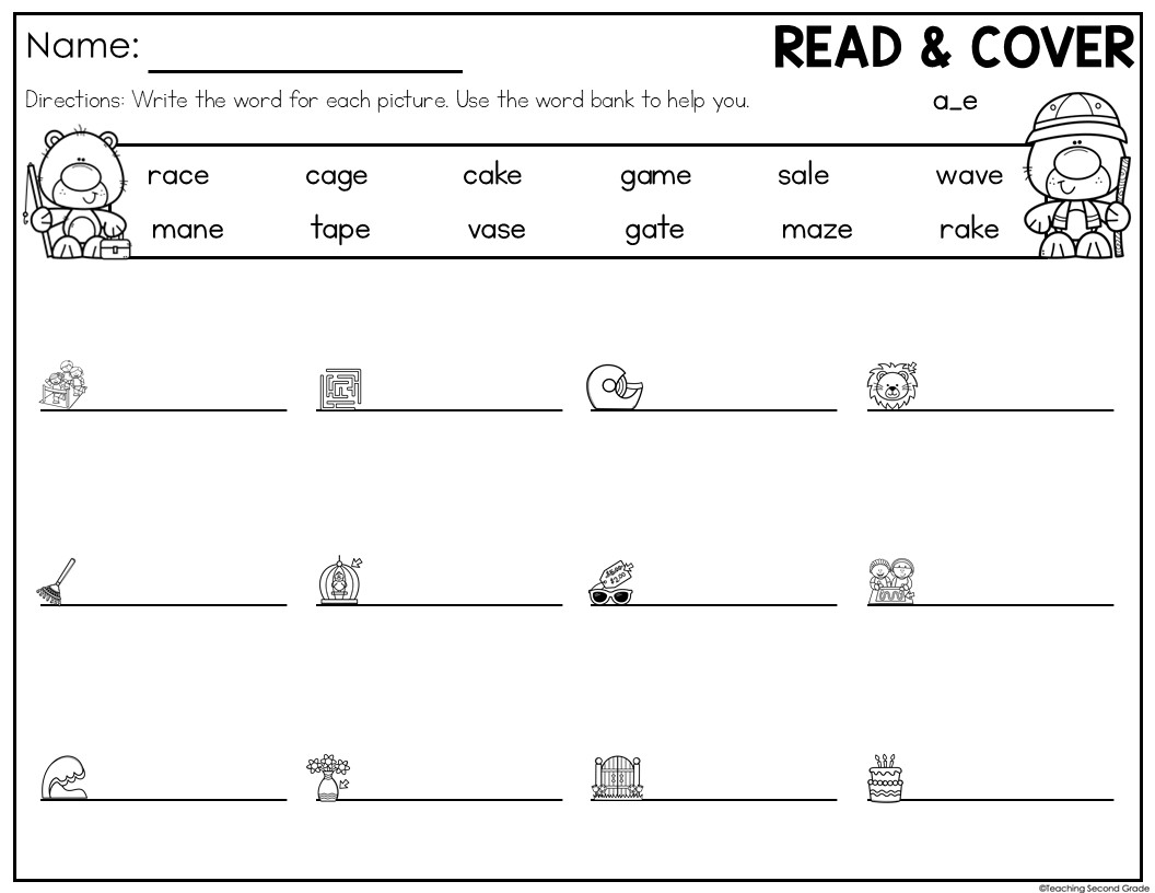 CVCe Words Phonics Center for May or End of Year | Read and Cover Activity - Image 5