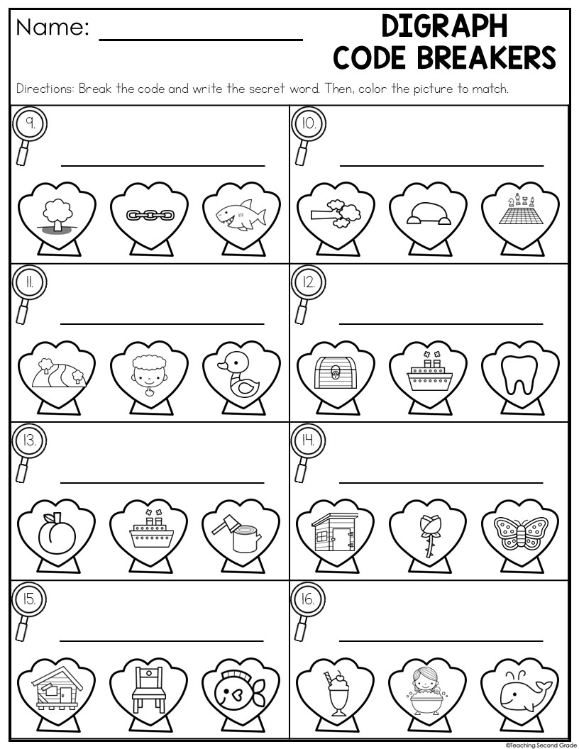 Summer Digraphs Phonics Center | Secret Word Code Breaker - Teaching ...