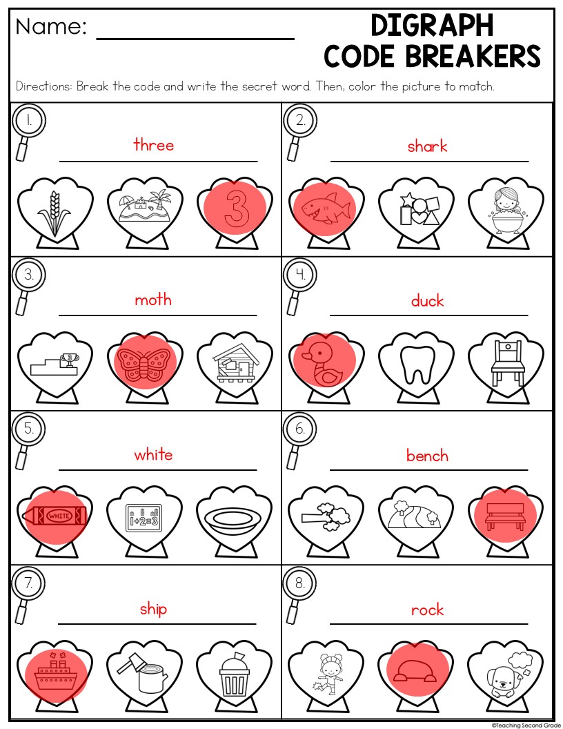 Summer Digraphs Phonics Center | Secret Word Code Breaker - Image 6