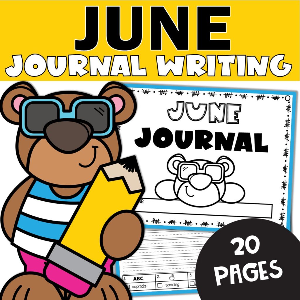 June Daily Journal Writing Prompts 1st 2nd grade - Teaching Ideas Made Easy