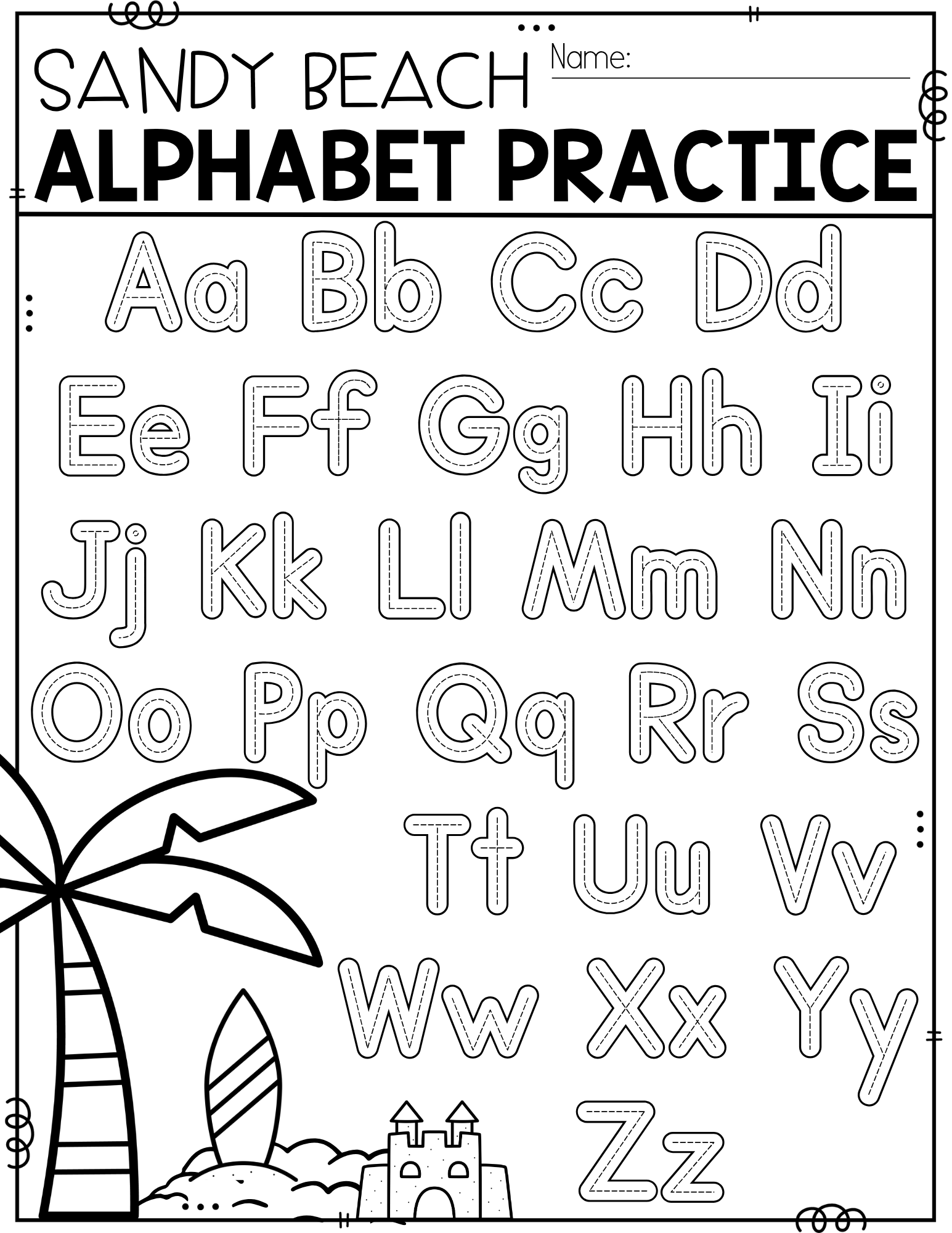 Summer Beach Themed Activity Workbook – Literacy, Math, and Fine Motor Skills - Image 5