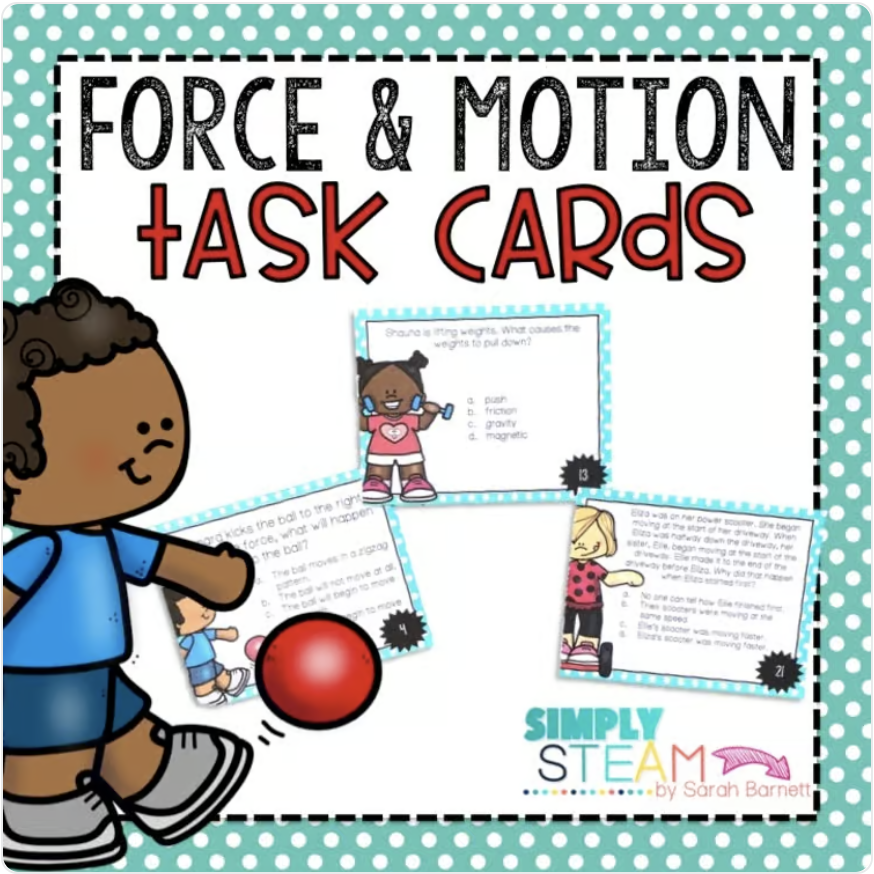 Force and Motion Task Cards - Teaching Ideas Made Easy