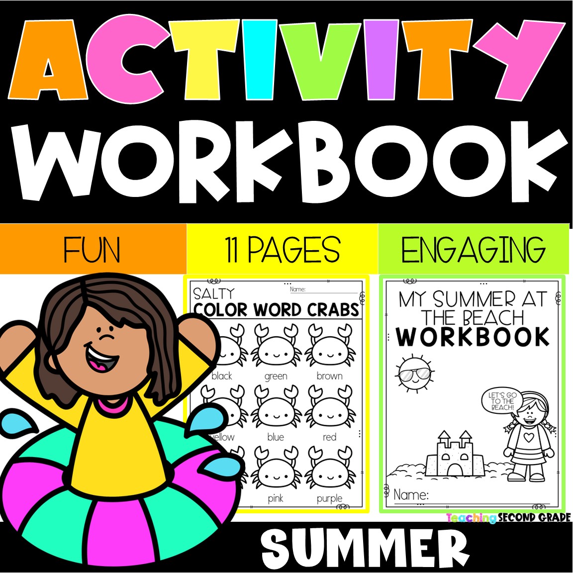 Summer Beach Themed Activity Workbook – Literacy, Math, and Fine Motor ...