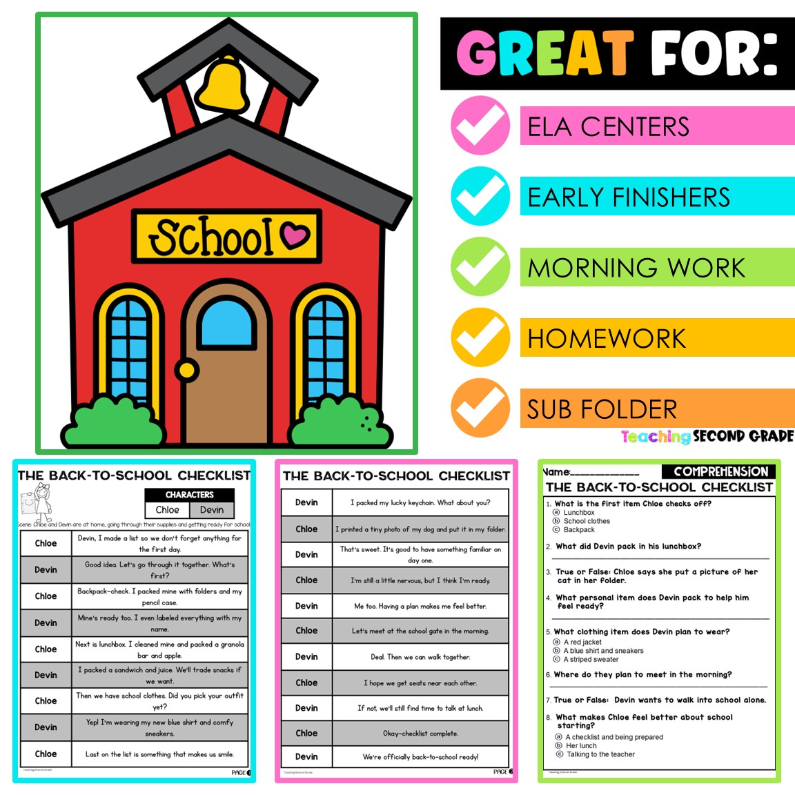 August Reader's Theater for 1st and 2nd Grade | 5 Stories Comprehension Question - Image 4