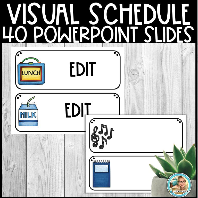 Classroom Daily Visual Schedule EDITABLE Template Cards - Image 4