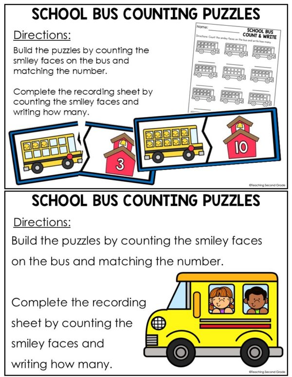 Counting to 10 Puzzles | Tens Frame | Fun Math Center for Kindergarten ...