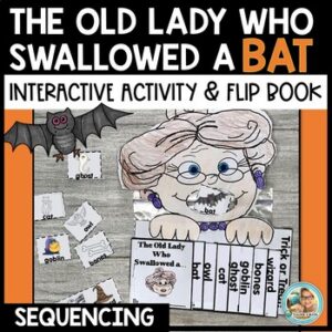 There was an Old Lady Who Swallowed a BAT Sequencing Interactive Flip Book