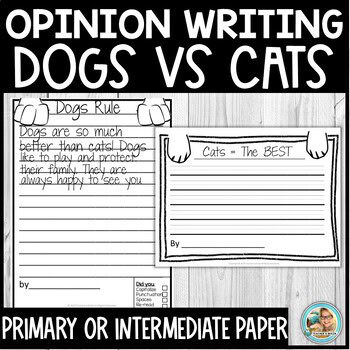 Opinion Writing Dog vs Cat | Graphic Organizers | Prompt - Image 4