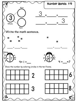 Number Bonds to 10 and to 20 Worksheet Journal Common Core Combination Practice - Image 3