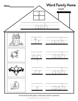 Word Family House Worksheets | Activities Set 3 - Image 2