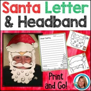 Letter to Santa Template Writing | Christmas Santa Headband