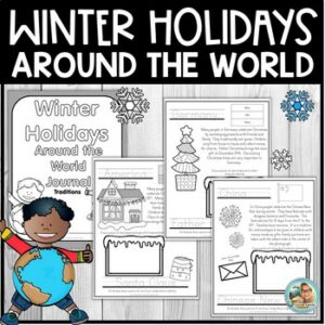 Holidays Around the World  Kindergarten 1st Grade Journal | Winter