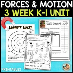 Force and Motion Worksheets | Kindergarten 1st Grade Activities