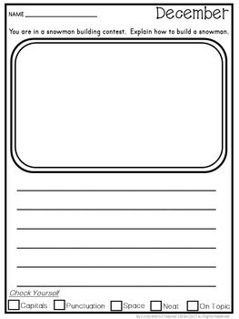 December Writing Prompts Kindergarten | First Grade | Second Grade | Third Grade - Image 3