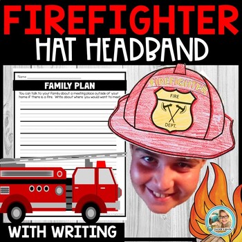 Firefighter Hat Headband Crown | Writing Activities Fire Safety ...