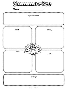 A Plump and Perky Turkey Lesson Plan on Summarizing and Activities - Image 3