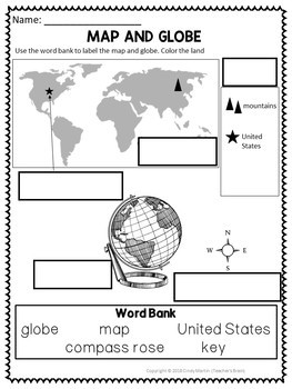 Geography Kindergarten and 1st Grade - ME ON THE MAP BOOK - 9 WEEKS - Image 4