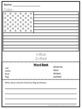 American SYMBOLS Kindergarten and 1st Grade Journal - Image 3