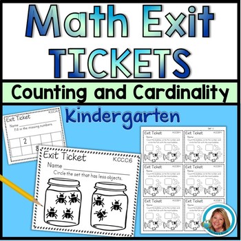 Math Exit Tickets Kindergarten - Counting and Cardinality - Teaching ...