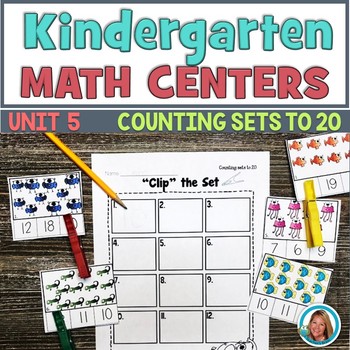 Math Centers Kindergarten - Counting Sets to 20 Worksheets and ...