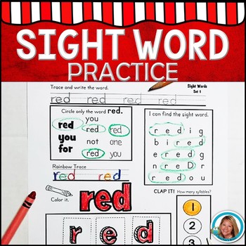 Sight Word Practice Worksheets Kindergarten