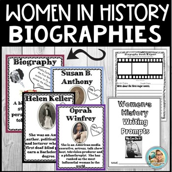 Women's History MONTH Writing Activities | POSTERS | Biographies Pennants