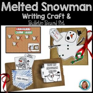 Melted Snowman Writing Craftivitiy | Bulletin Board Set